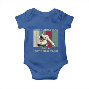 Jiu Jitsu Christmas Baby Onesie Retro Merry Choke Mas Tappy New Year Martial Arts BJJ Lover TS10 Royal Blue Print Your Wear