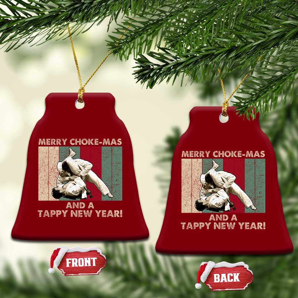 Jiu Jitsu Christmas Ceramic Ornament Retro Merry Choke Mas Tappy New Year Martial Arts BJJ Lover TS10 Print Your Wear