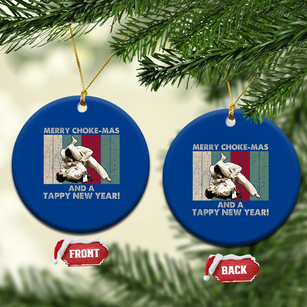 Jiu Jitsu Christmas Ceramic Ornament Retro Merry Choke Mas Tappy New Year Martial Arts BJJ Lover TS10 1pc Blue Print Your Wear