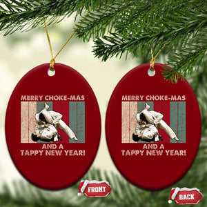 Jiu Jitsu Christmas Ceramic Ornament Retro Merry Choke Mas Tappy New Year Martial Arts BJJ Lover TS10 Print Your Wear
