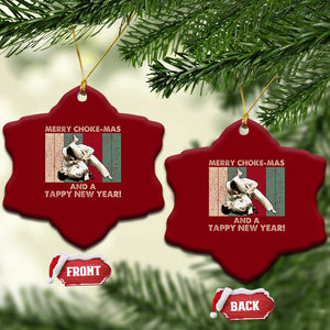 Jiu Jitsu Christmas Ceramic Ornament Retro Merry Choke Mas Tappy New Year Martial Arts BJJ Lover TS10 Print Your Wear