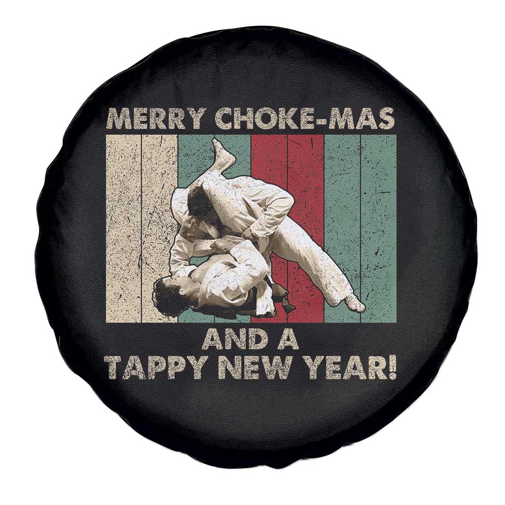 Jiu Jitsu Christmas Spare Tire Cover Retro Merry Choke Mas Tappy New Year Martial Arts BJJ Lover TS10 Print Your Wear