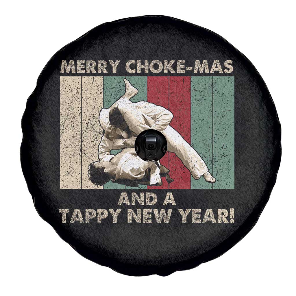 Jiu Jitsu Christmas Spare Tire Cover Retro Merry Choke Mas Tappy New Year Martial Arts BJJ Lover TS10 Print Your Wear