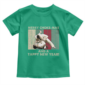 Jiu Jitsu Christmas Toddler T Shirt Retro Merry Choke Mas Tappy New Year Martial Arts BJJ Lover TS10 Irish Green Print Your Wear