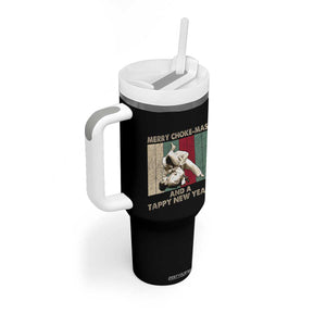Jiu Jitsu Christmas Tumbler With Handle Retro Merry Choke Mas Tappy New Year Martial Arts BJJ Lover TS10 Print Your Wear