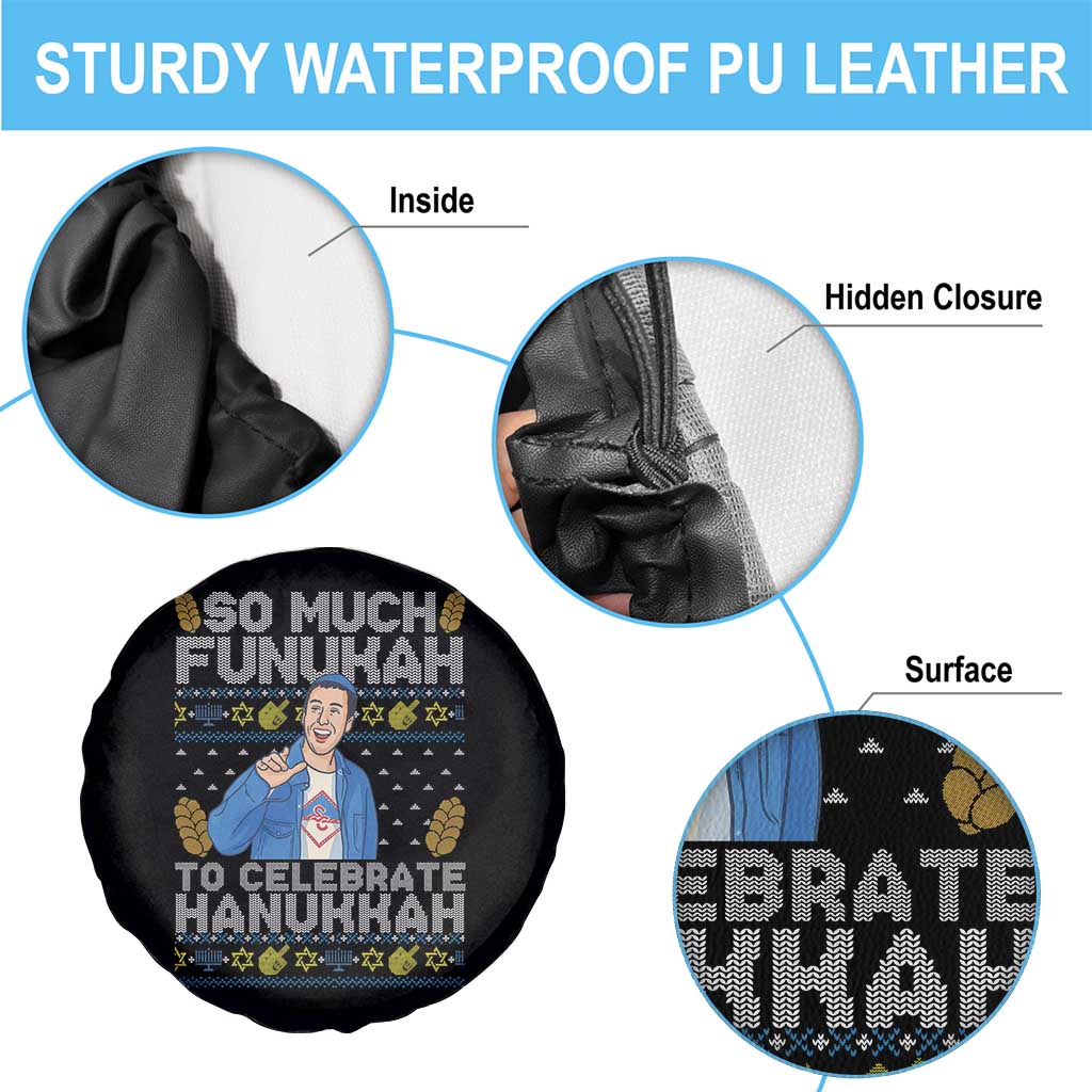 Funny Ugly Hanukkah Spare Tire Cover So Much Funukah To Celebrate Hanukkah Sandler TS10 Print Your Wear