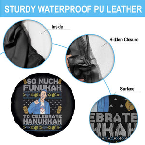 Funny Ugly Hanukkah Spare Tire Cover So Much Funukah To Celebrate Hanukkah Sandler TS10 Print Your Wear