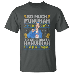 Funny Ugly Hanukkah T Shirt So Much Funukah To Celebrate Hanukkah Sandler TS10 Dark Heather Print Your Wear