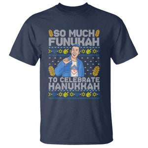 Funny Ugly Hanukkah T Shirt So Much Funukah To Celebrate Hanukkah Sandler TS10 Navy Print Your Wear