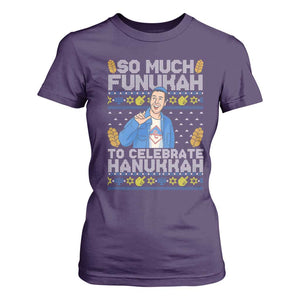 Funny Ugly Hanukkah T Shirt For Women So Much Funukah To Celebrate Hanukkah Sandler TS10 Purple Print Your Wear
