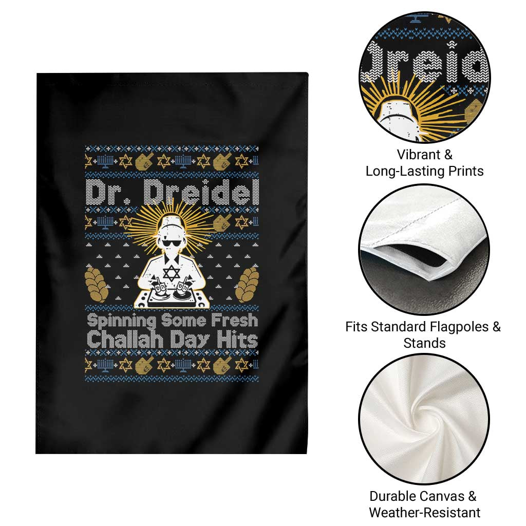 Funny Ugly Hanukkah Garden Flag Mr Dreidel Dj Chanukkah Jewish TS10 Print Your Wear