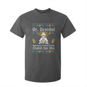 Funny Ugly Hanukkah T Shirt For Kid Mr Dreidel Dj Chanukkah Jewish TS10 Dark Heather Print Your Wear