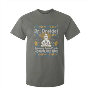 Funny Ugly Hanukkah T Shirt For Kid Mr Dreidel Dj Chanukkah Jewish TS10 Military Green Print Your Wear