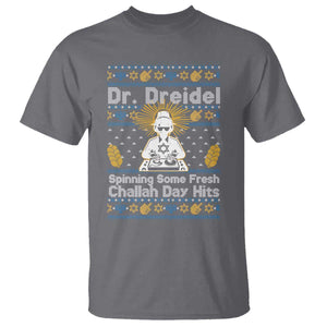 Funny Ugly Hanukkah T Shirt Mr Dreidel Dj Chanukkah Jewish TS10 Charcoal Print Your Wear