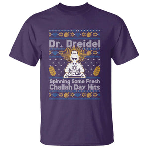 Funny Ugly Hanukkah T Shirt Mr Dreidel Dj Chanukkah Jewish TS10 Purple Print Your Wear