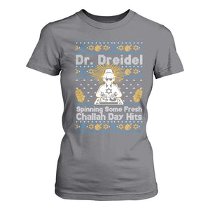 Funny Ugly Hanukkah T Shirt For Women Mr Dreidel Dj Chanukkah Jewish TS10 Charcoal Print Your Wear