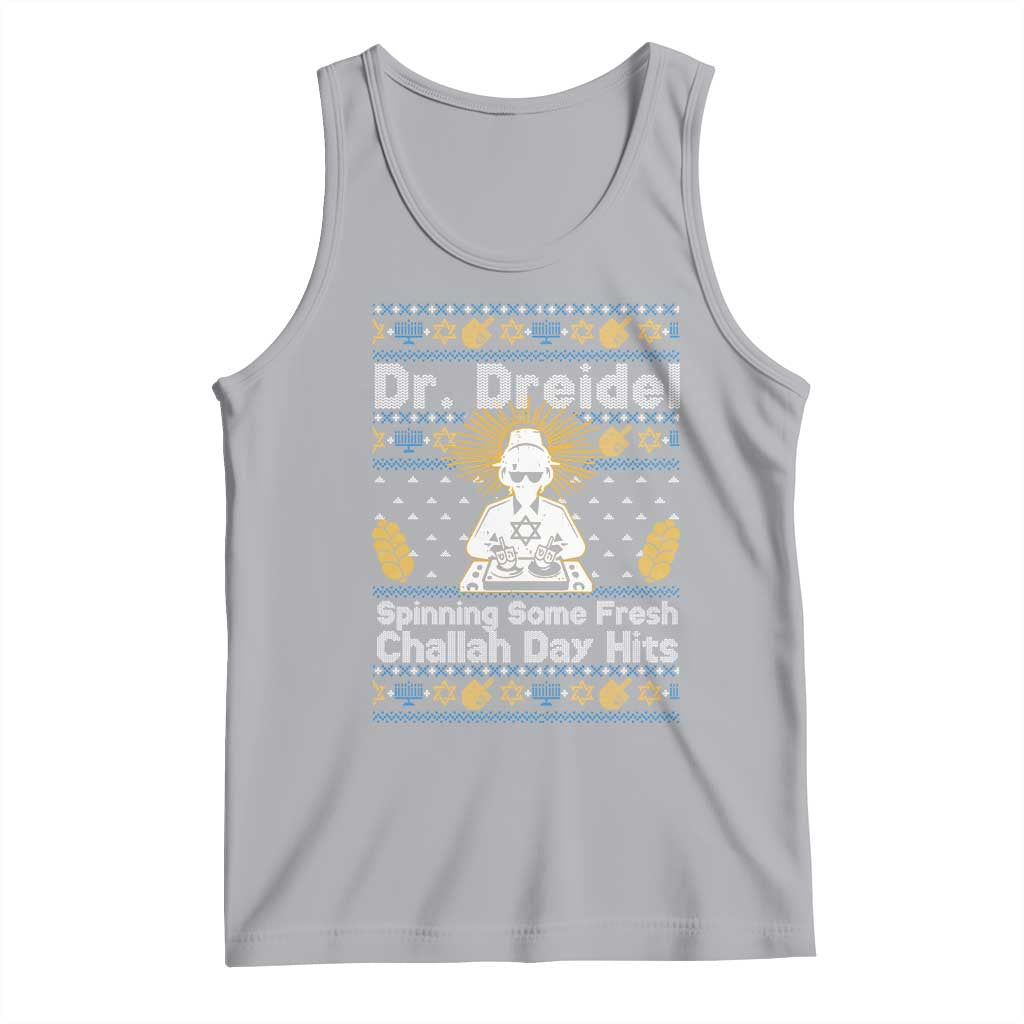 Funny Ugly Hanukkah Tank Top Mr Dreidel Dj Chanukkah Jewish TS10 Athletic Heather Print Your Wear