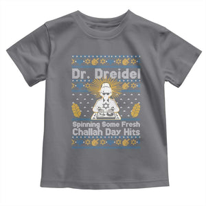 Funny Ugly Hanukkah Toddler T Shirt Mr Dreidel Dj Chanukkah Jewish TS10 Charcoal Print Your Wear