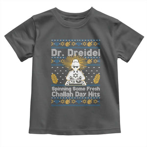 Funny Ugly Hanukkah Toddler T Shirt Mr Dreidel Dj Chanukkah Jewish TS10 Dark Heather Print Your Wear