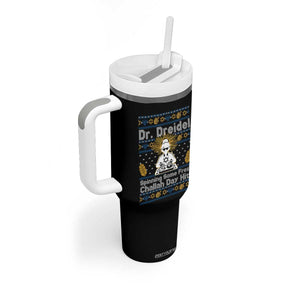 Funny Ugly Hanukkah Tumbler With Handle Mr Dreidel Dj Chanukkah Jewish TS10 Print Your Wear