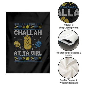Funny Ugly Hanukkah Garden Flag Challah At Ya Girl Matching TS10 Print Your Wear