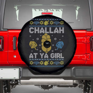 Funny Ugly Hanukkah Spare Tire Cover Challah At Ya Girl Matching TS10 Black Print Your Wear
