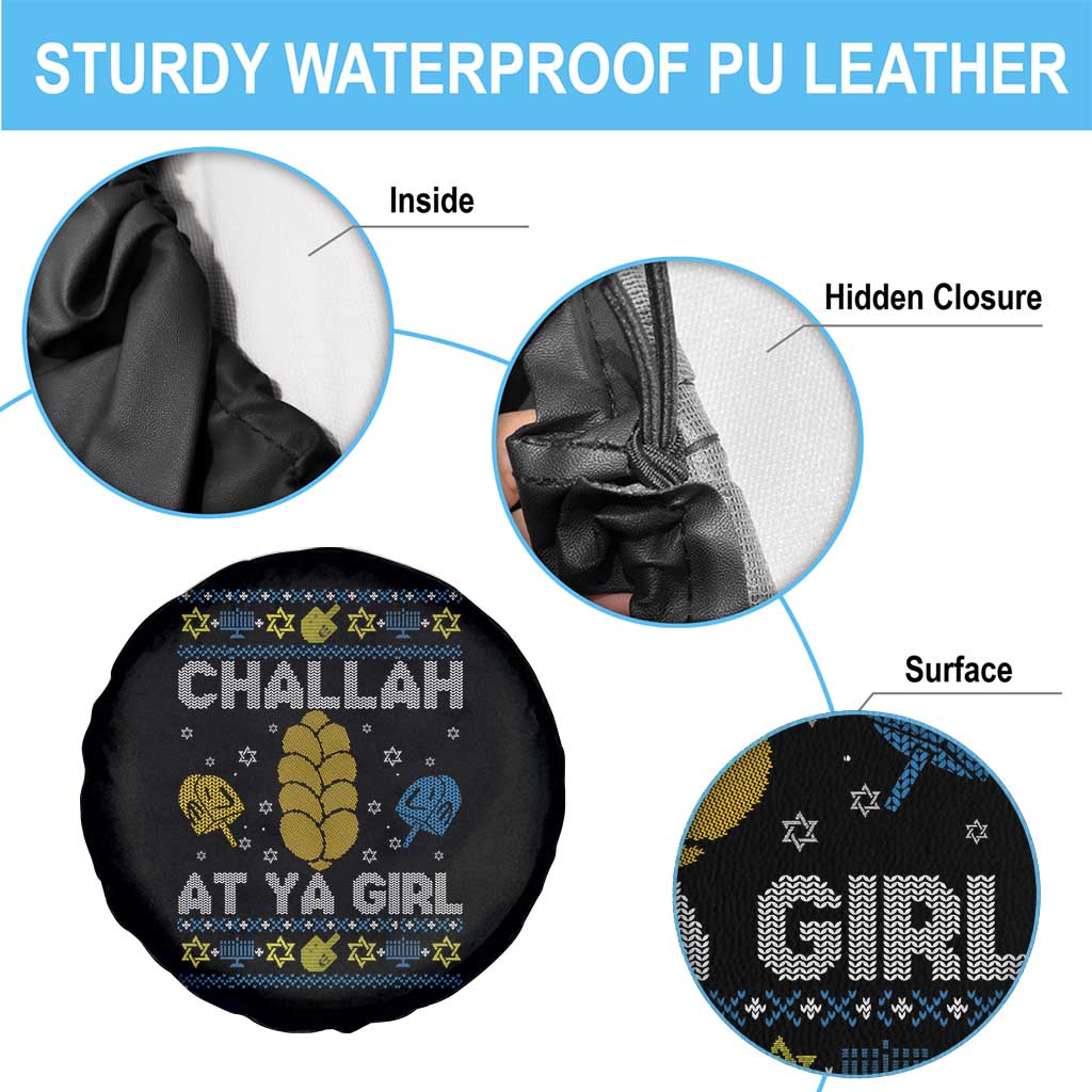 Funny Ugly Hanukkah Spare Tire Cover Challah At Ya Girl Matching TS10 Print Your Wear