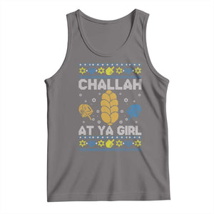 Funny Ugly Hanukkah Tank Top Challah At Ya Girl Matching TS10 Deep Heather Print Your Wear