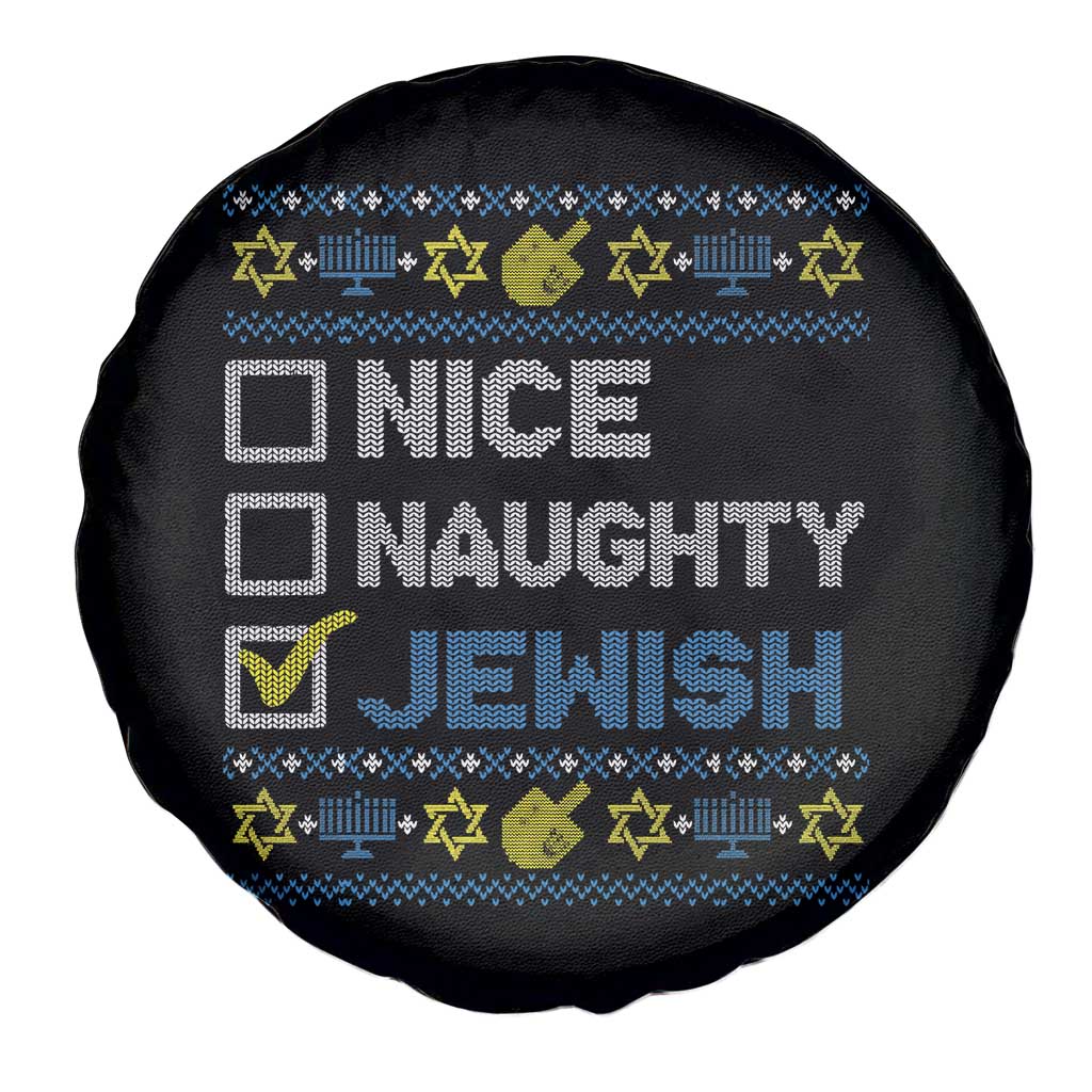 Nice Naughty Jewish Ugly Hanukkah Spare Tire Cover Chanukah Jew Gift TS10 Print Your Wear