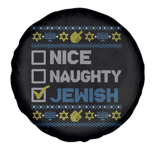 Nice Naughty Jewish Ugly Hanukkah Spare Tire Cover Chanukah Jew Gift TS10 Print Your Wear