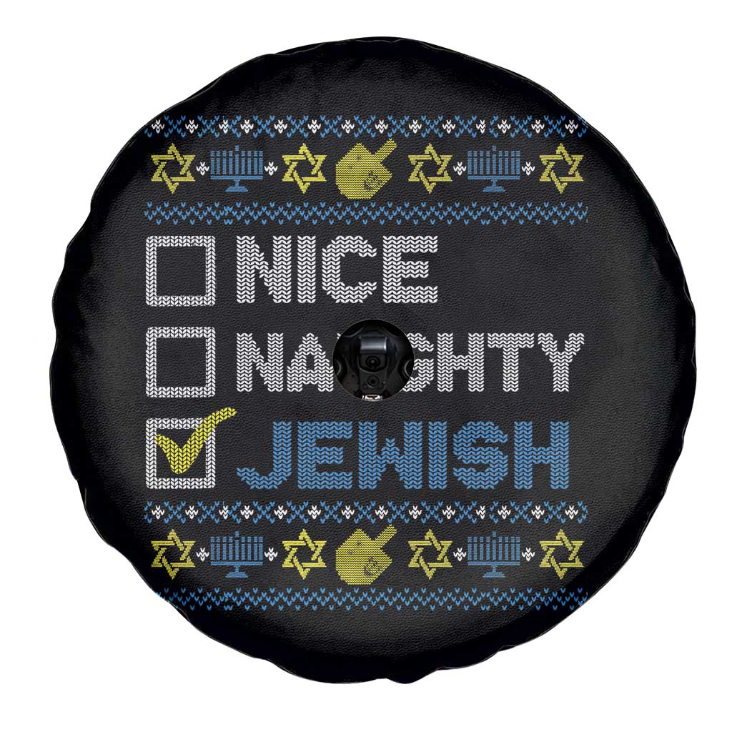 Nice Naughty Jewish Ugly Hanukkah Spare Tire Cover Chanukah Jew Gift TS10 Print Your Wear