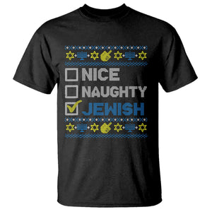 Nice Naughty Jewish Ugly Hanukkah T Shirt Chanukah Jew Gift TS10 Black Print Your Wear