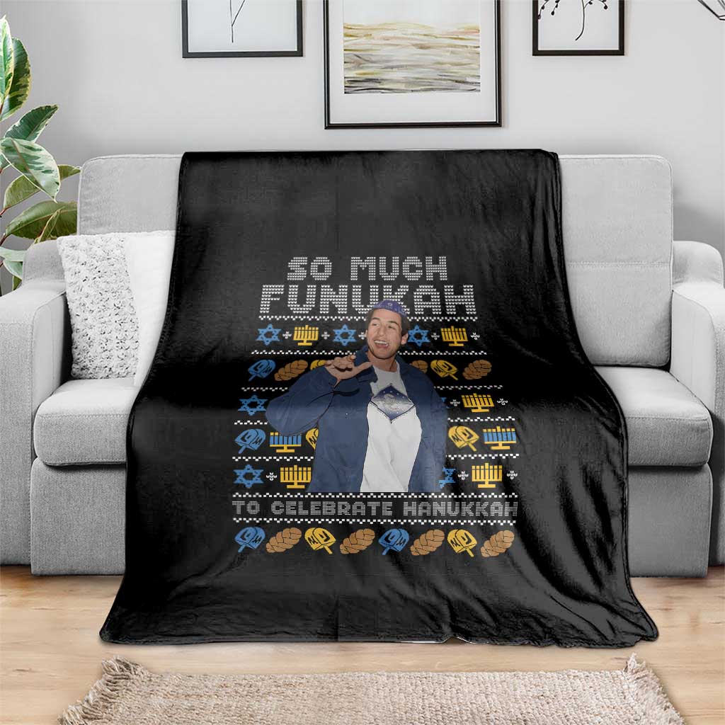 Funny Ugly Hanukkah Throw Blanket Sandler So Much Funukah To Celebrate Hanukkah TS10 Print Your Wear