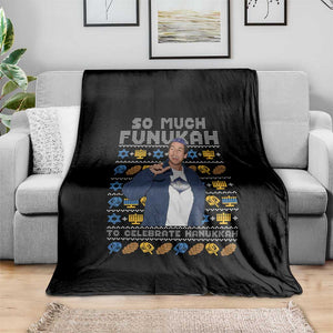 Funny Ugly Hanukkah Throw Blanket Sandler So Much Funukah To Celebrate Hanukkah TS10 Print Your Wear