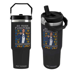 Funny Ugly Hanukkah Flip Straw Tumbler Sandler So Much Funukah To Celebrate Hanukkah TS10 One Size: 30 oz Black Print Your Wear