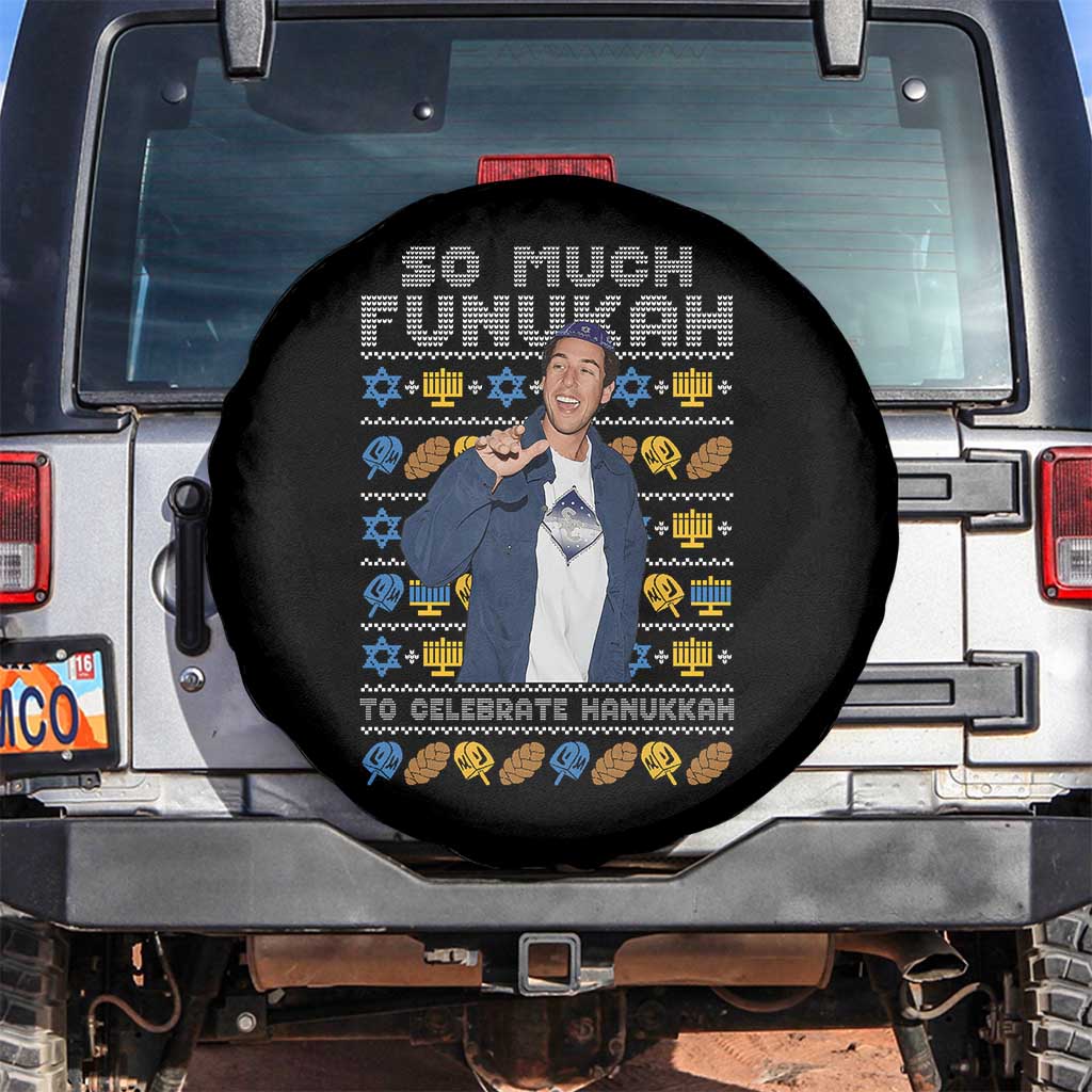 Funny Ugly Hanukkah Spare Tire Cover Sandler So Much Funukah To Celebrate Hanukkah TS10 No hole Black Print Your Wear