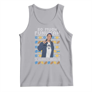 Funny Ugly Hanukkah Tank Top Sandler So Much Funukah To Celebrate Hanukkah TS10 Athletic Heather Print Your Wear