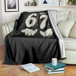 Funny 13th Birthday Official Teenager Throw Blanket Viral Meme Six Seven 6 7 Hands 13 Years Old Boys Kids TS10 Print Your Wear