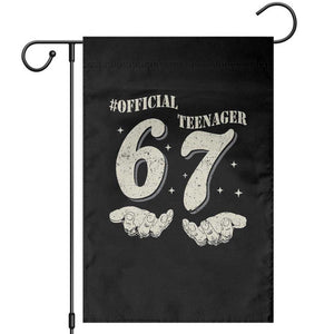 Funny 13th Birthday Official Teenager Garden Flag Viral Meme Six Seven 6 7 Hands 13 Years Old Boys Kids TS10 Black Print Your Wear