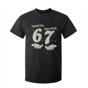 Funny 13th Birthday Official Teenager T Shirt For Kid Viral Meme Six Seven 6 7 Hands 13 Years Old Boys Kids TS10 Black Print Your Wear