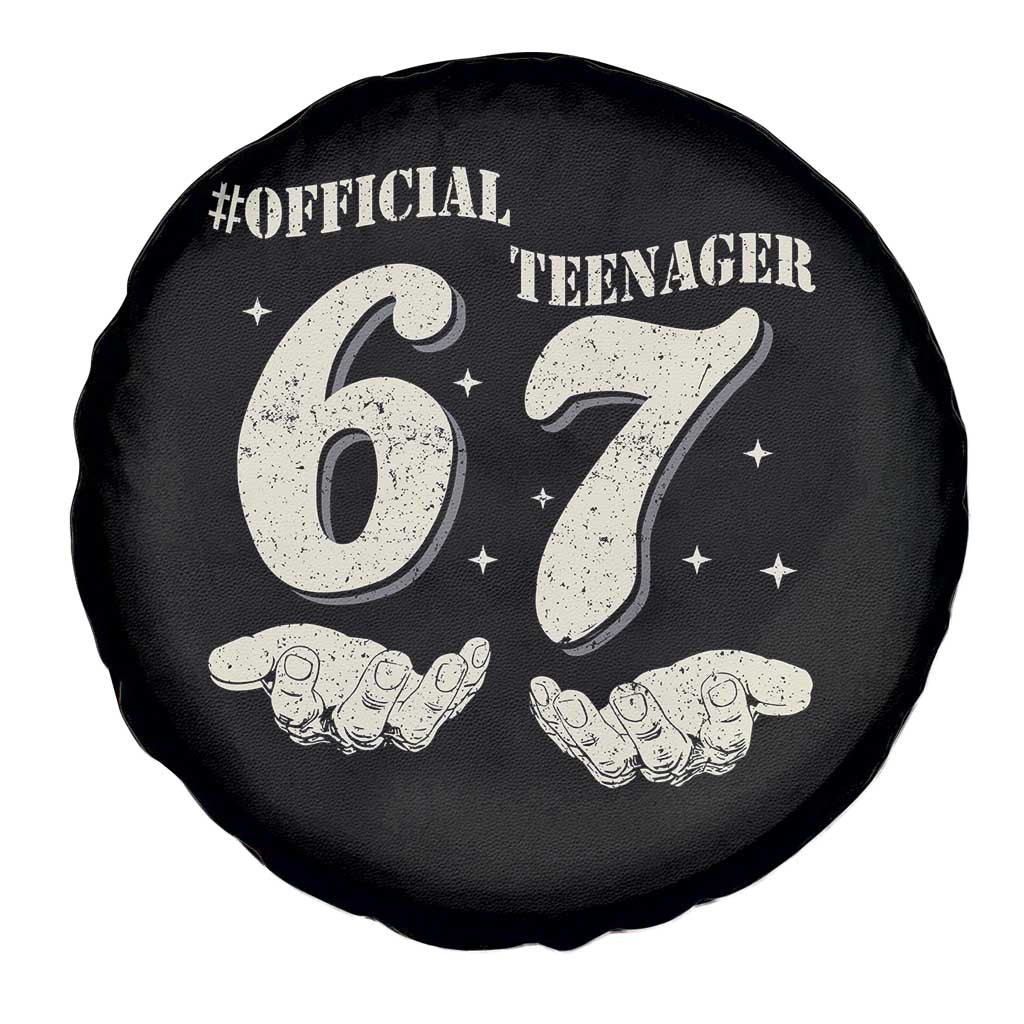 Funny 13th Birthday Official Teenager Spare Tire Cover Viral Meme Six Seven 6 7 Hands 13 Years Old Boys Kids TS10 Print Your Wear