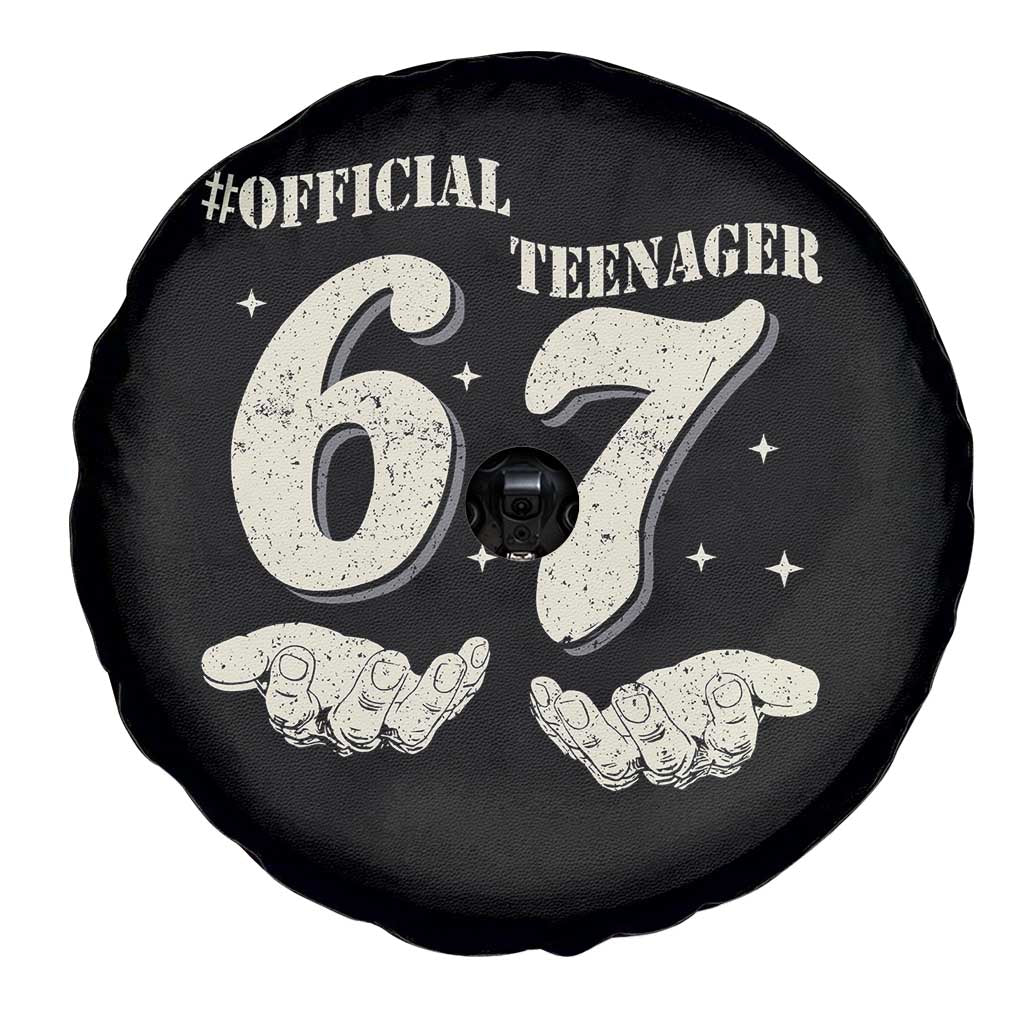 Funny 13th Birthday Official Teenager Spare Tire Cover Viral Meme Six Seven 6 7 Hands 13 Years Old Boys Kids TS10 Print Your Wear