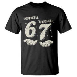 Funny 13th Birthday Official Teenager T Shirt Viral Meme Six Seven 6 7 Hands 13 Years Old Boys Kids TS10 Black Print Your Wear