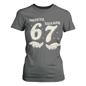 Funny 13th Birthday Official Teenager T Shirt For Women Viral Meme Six Seven 6 7 Hands 13 Years Old Boys Kids TS10 Dark Heather Print Your Wear