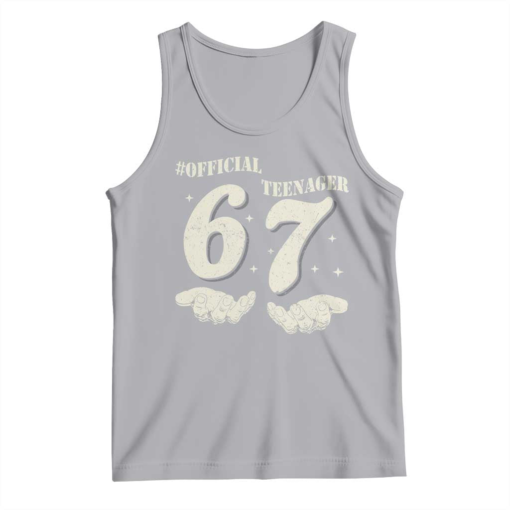 Funny 13th Birthday Official Teenager Tank Top Viral Meme Six Seven 6 7 Hands 13 Years Old Boys Kids TS10 Athletic Heather Print Your Wear