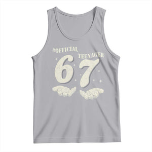Funny 13th Birthday Official Teenager Tank Top Viral Meme Six Seven 6 7 Hands 13 Years Old Boys Kids TS10 Athletic Heather Print Your Wear