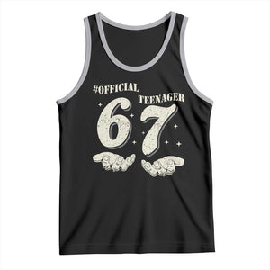 Funny 13th Birthday Official Teenager Tank Top Viral Meme Six Seven 6 7 Hands 13 Years Old Boys Kids TS10 Black Athletic Heather Print Your Wear