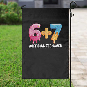 Funny 67 13th Birthday Official Teenager Garden Flag 6 7 Ice Cream Drip Meme Funny Six Seven 13 Years Old TS10 Print Your Wear