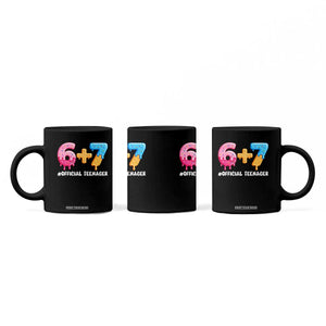 Funny 67 13th Birthday Official Teenager Coffee Mug 6 7 Ice Cream Drip Meme Funny Six Seven 13 Years Old TS10 Print Your Wear
