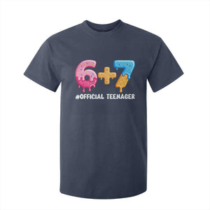 Funny 67 13th Birthday Official Teenager T Shirt For Kid 6 7 Ice Cream Drip Meme Funny Six Seven 13 Years Old TS10 Navy Print Your Wear